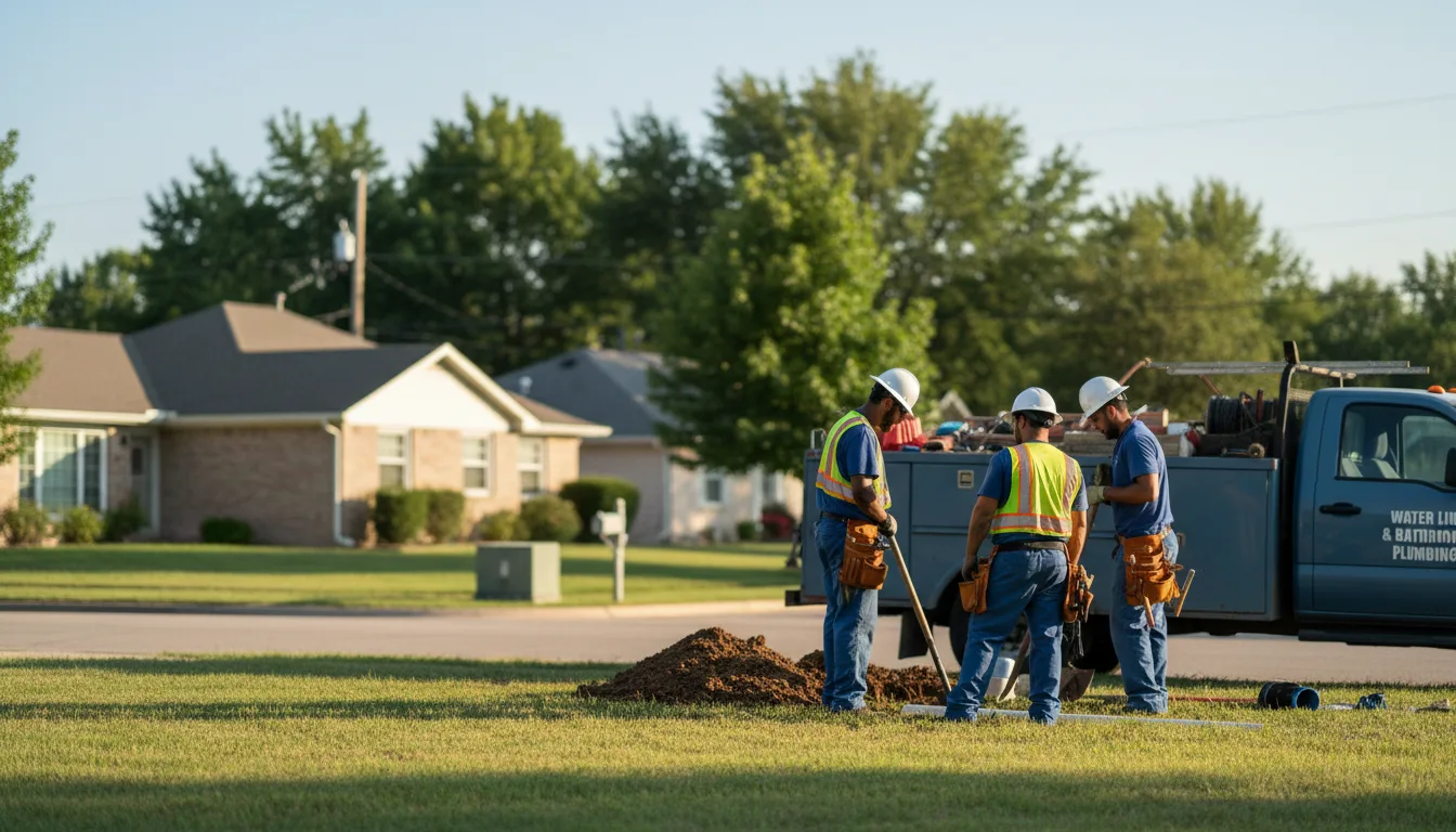 Residential water line and bathroom plumbing service in Duenweg, MO